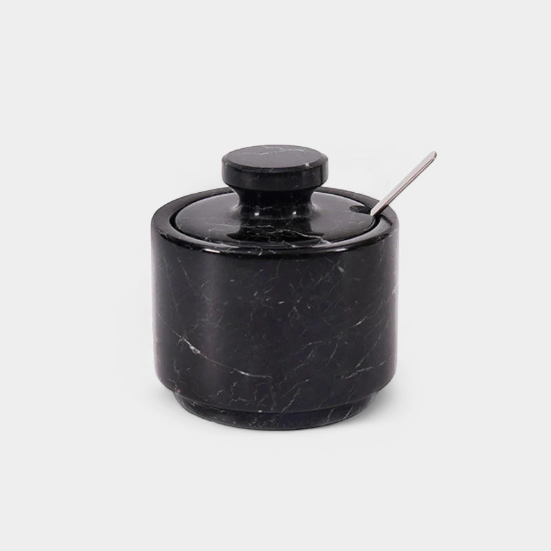 Marble Single Salt Cellar With Spoon