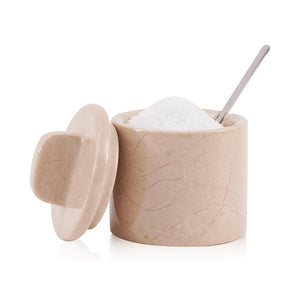 Marble Single Salt Cellar With Spoon