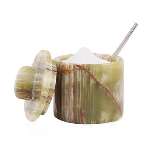 Marble Single Salt Cellar With Spoon