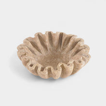 Load image into Gallery viewer, Ruffle Fruit Bowl (Travertine)
