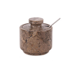 Marble Single Salt Cellar With Spoon