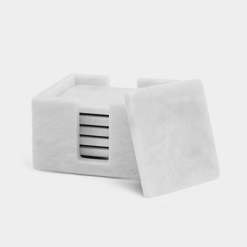 Marble Square Coasters Set