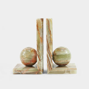 Marble L-Shaped Bookends