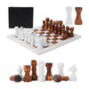 30cm Chess Set With Storage Box - White & Red