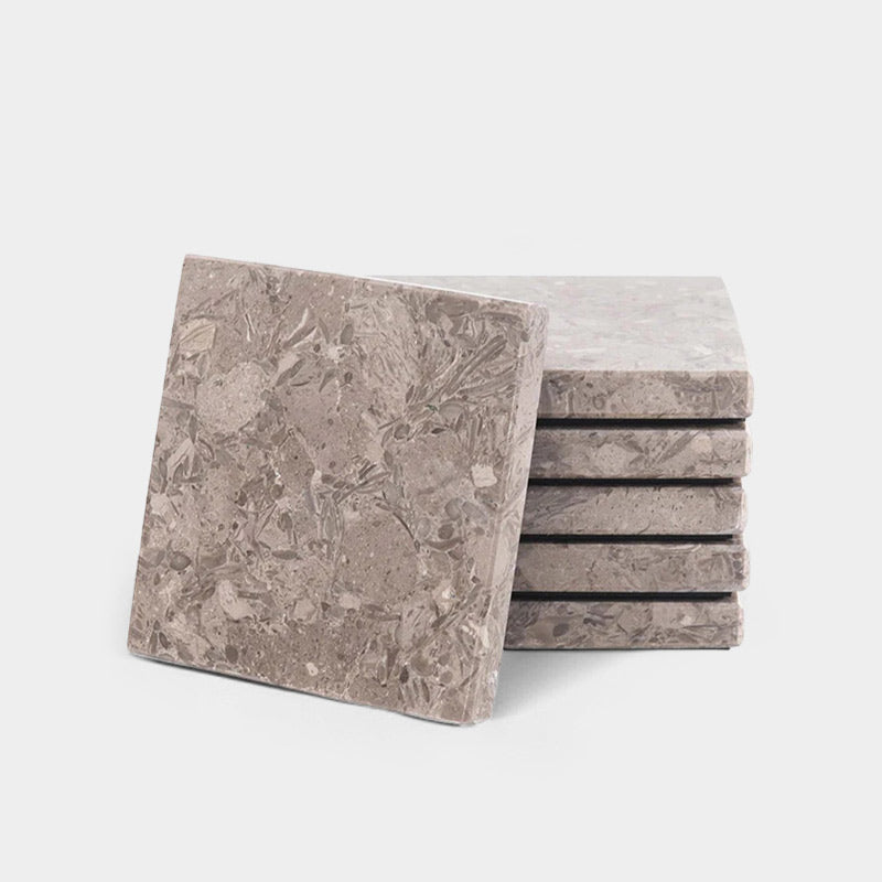 Marble Square Coaster Plates Set