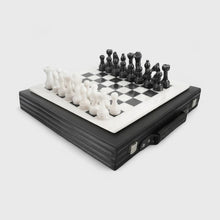 Load image into Gallery viewer, 38cm Chess Set With Storage Box - White &amp; Black
