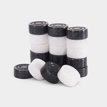 Load image into Gallery viewer, Checkers Figures - White &amp; Black
