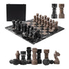 30cm Chess Set With Storage Box - Black Zebra & Oceanic
