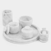Load image into Gallery viewer, Marble Splendor Round Vanity Tray with Accessories
