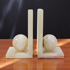 Marble L-Shaped Bookends