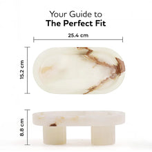 Load image into Gallery viewer, Marble Oval Tray with Stand
