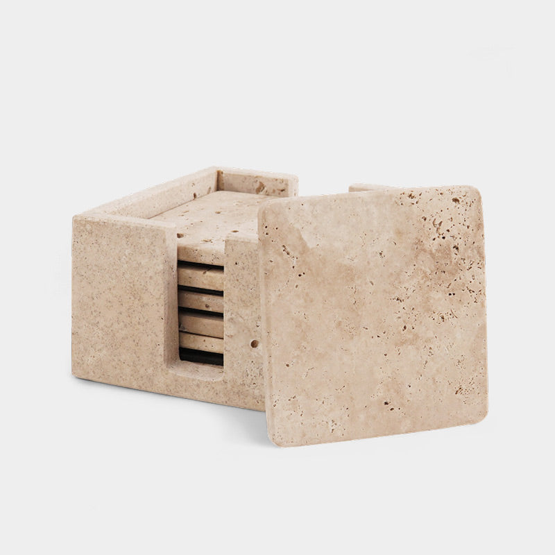Marble Square Coasters Set