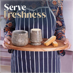 Marble Butter Keeper With Lid