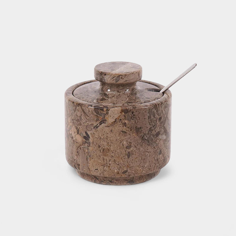 Marble Single Salt Cellar With Spoon