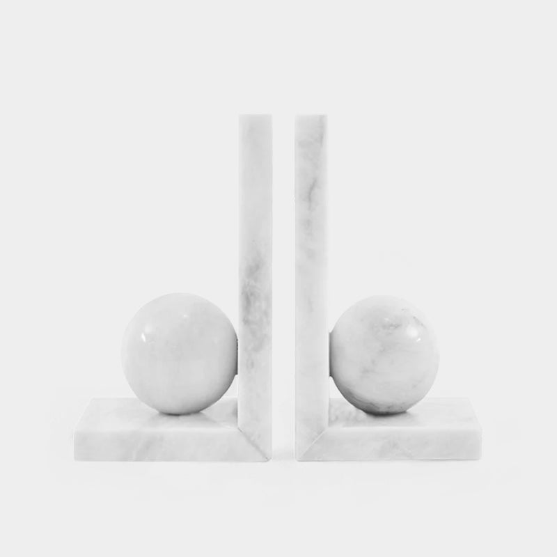 Marble L-Shaped Bookends