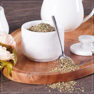 Marble Single Salt Cellar With Spoon
