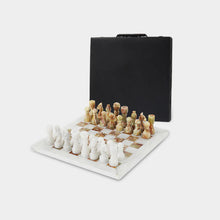 Load image into Gallery viewer, Marble 30cm Chess Set - White &amp; Green
