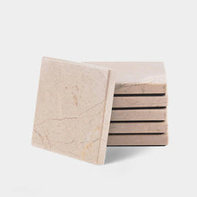 Load image into Gallery viewer, Marble Square Coaster Plates Set
