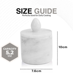 Marble Single Salt Cellar With Spoon