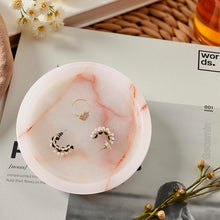 Load image into Gallery viewer, Marble Round Jewelry Tray
