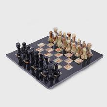 Load image into Gallery viewer, Marble 38cm Chess Set - Black &amp; Green
