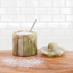 Marble Single Salt Cellar With Spoon