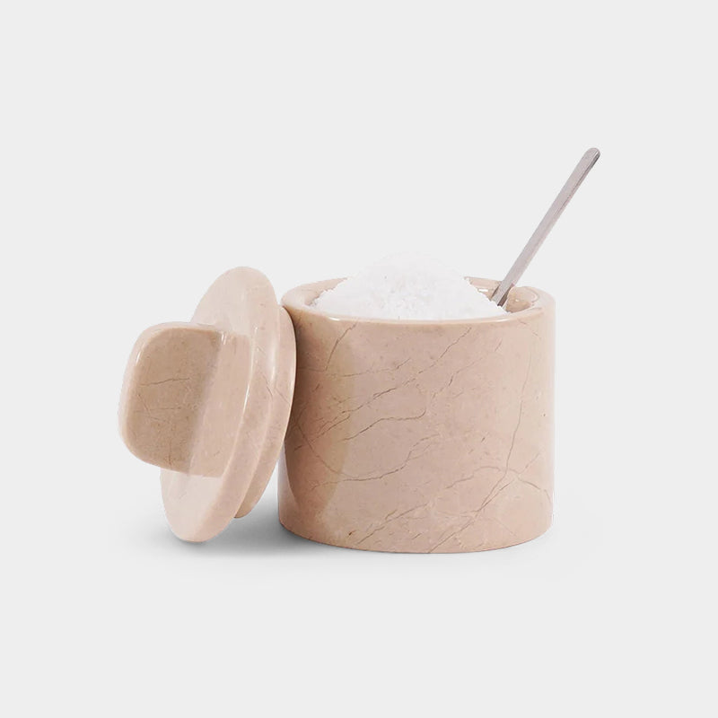Marble Single Salt Cellar With Spoon