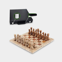 Load image into Gallery viewer, Marble 30cm Chess Set - Coral &amp; Red
