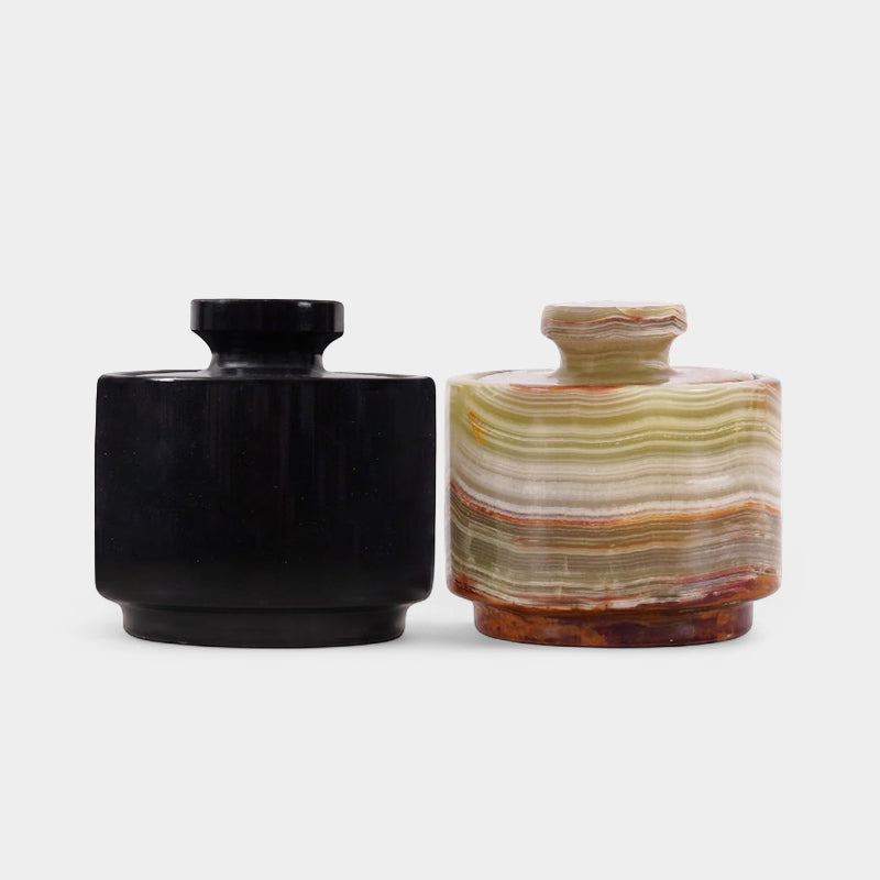 Handcrafted Marble Salt Cellar Set