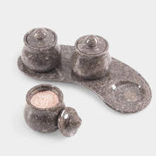 Load image into Gallery viewer, Marble Salt Cellar set of 3 with Tray
