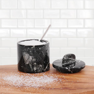 Marble Single Salt Cellar With Spoon