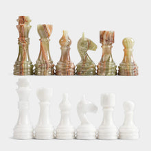 Load image into Gallery viewer, Chess Figures - White &amp; Green
