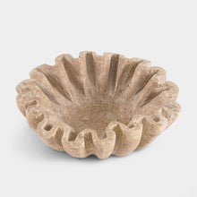 Load image into Gallery viewer, Ruffle Fruit Bowl (Travertine)
