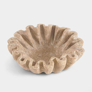 Ruffle Fruit Bowl (Travertine)