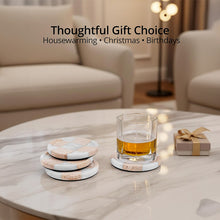 Load image into Gallery viewer, Round Coaster Plates Set of 4 - Checkers Design
