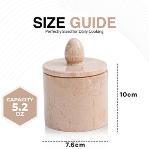 Marble Single Salt Cellar With Spoon