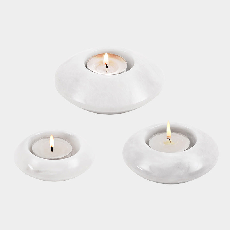 Marble Tea Light Candle Holder Set of 3