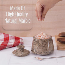 Load image into Gallery viewer, Marble Big Tumbler Salt Cellar
