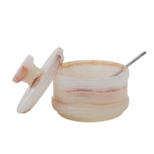 Load image into Gallery viewer, Marble Salt Cellar With Lid &amp; Spoon
