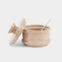 Load image into Gallery viewer, Marble Salt Cellar With Lid &amp; Spoon
