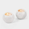 Set Of 2 Tealight Candle Holder White