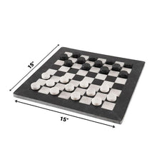 Load image into Gallery viewer, 38cm Checkers Set - Black &amp; White
