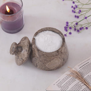 Marble Big Tumbler Salt Cellar