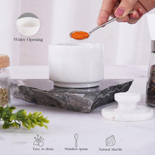 Load image into Gallery viewer, Marble Single Salt Cellar With Spoon
