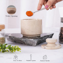 Load image into Gallery viewer, Marble Single Salt Cellar With Spoon
