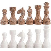 Load image into Gallery viewer, Chess Figures - White &amp; Marinara
