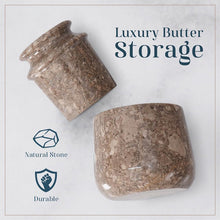 Load image into Gallery viewer, Marble Butter Keeper With Lid
