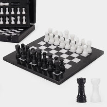 Load image into Gallery viewer, Marble 25cm Chess Set Black &amp; White
