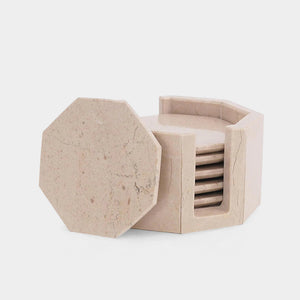 Marble Star Coasters Set Includes Elegant Holder