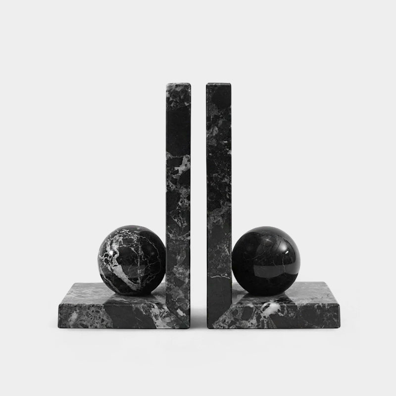 Marble L-Shaped Bookends
